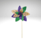 Vibrant Mardi Gras Poinsettia Flower Stem in Green, Purple & Gold - 22"L Decorative Supply-HG3266